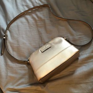 Authentic Kate Spade Gold Dome Crossbody Bag